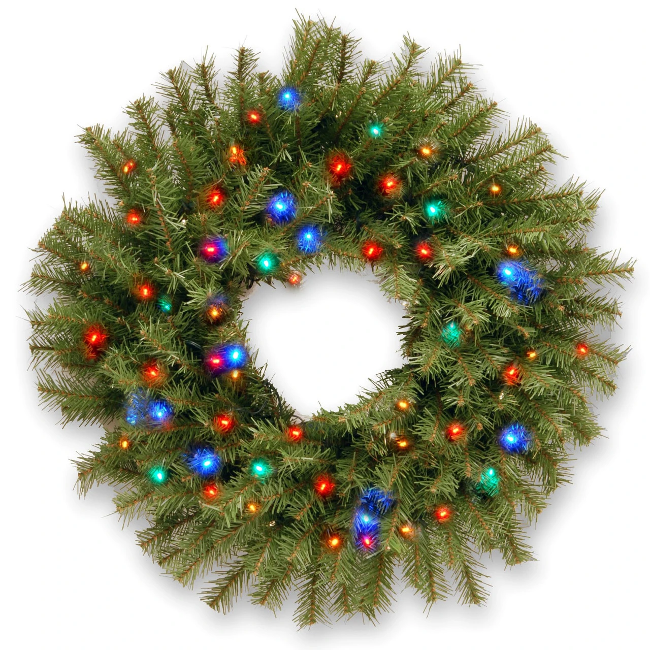 24" B/O Pre-Lit LED Norwood Fir Artificial Christmas Wreath – Multi-Color Lights 3 24" B/O Pre-Lit LED Norwood Fir Artificial Christmas Wreath – Multi-Color Lights