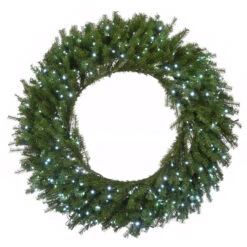 Pre-Lit Norwood Fir Artificial Christmas Wreath, 48-Inch, LED White Lights