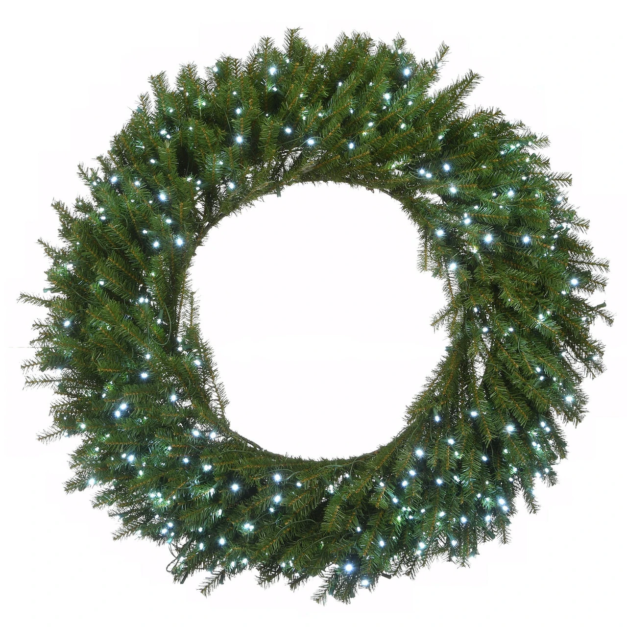 Pre-Lit Norwood Fir Artificial Christmas Wreath, 48-Inch, LED White Lights 3 Pre-Lit Norwood Fir Artificial Christmas Wreath, 48-Inch, LED White Lights