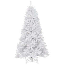 7’ Pre-Lit North Valley White Spruce Artificial Christmas Tree - Clear Lights