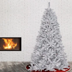 7’ Pre-Lit North Valley White Spruce Artificial Christmas Tree - Clear Lights -Christmas Decoration Store dnat nrvw7 302 70 3 50031.1667655709