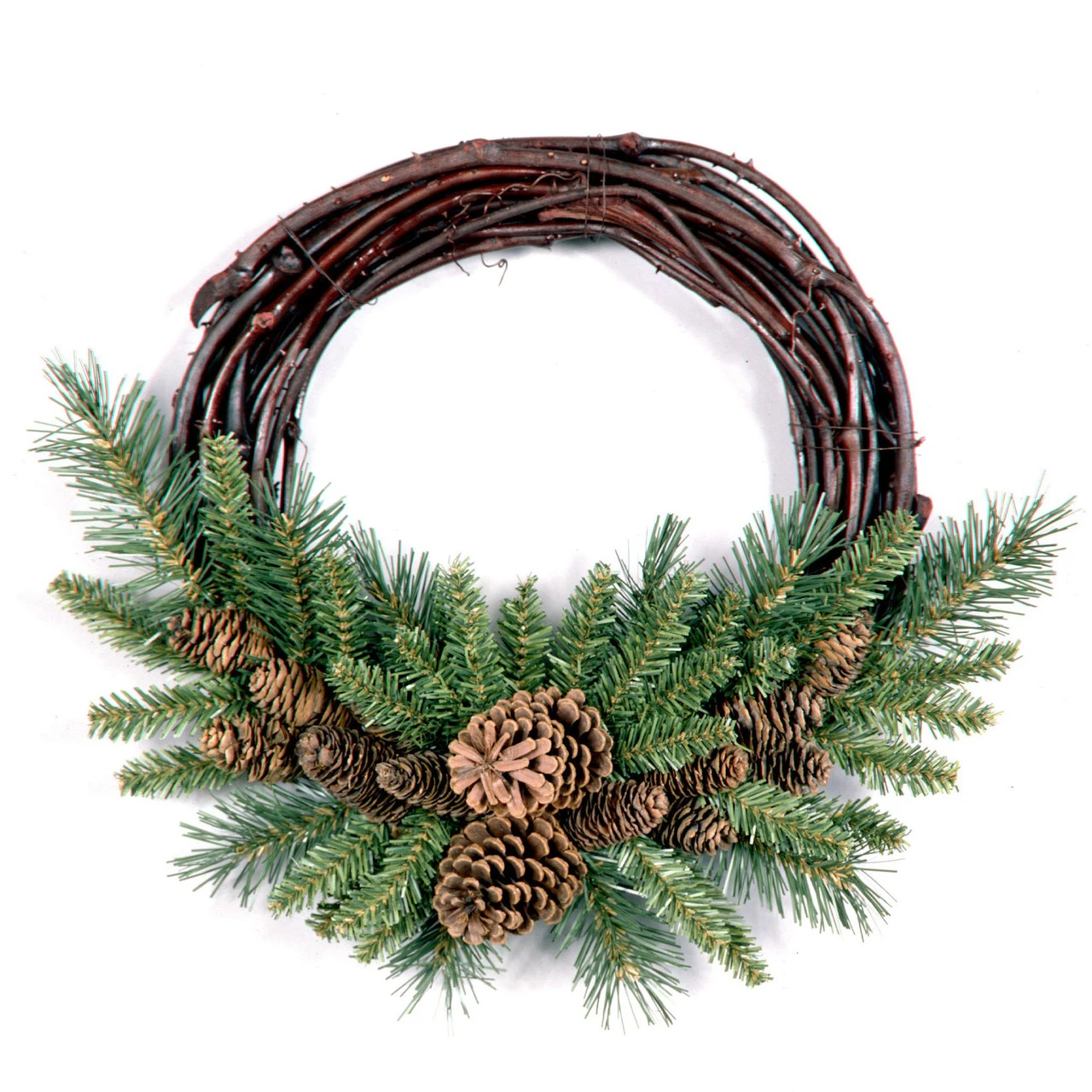 Pine Cone Grapevine Artificial Christmas Wreath - 16-Inch, Unlit 3 Pine Cone Grapevine Artificial Christmas Wreath - 16-Inch, Unlit
