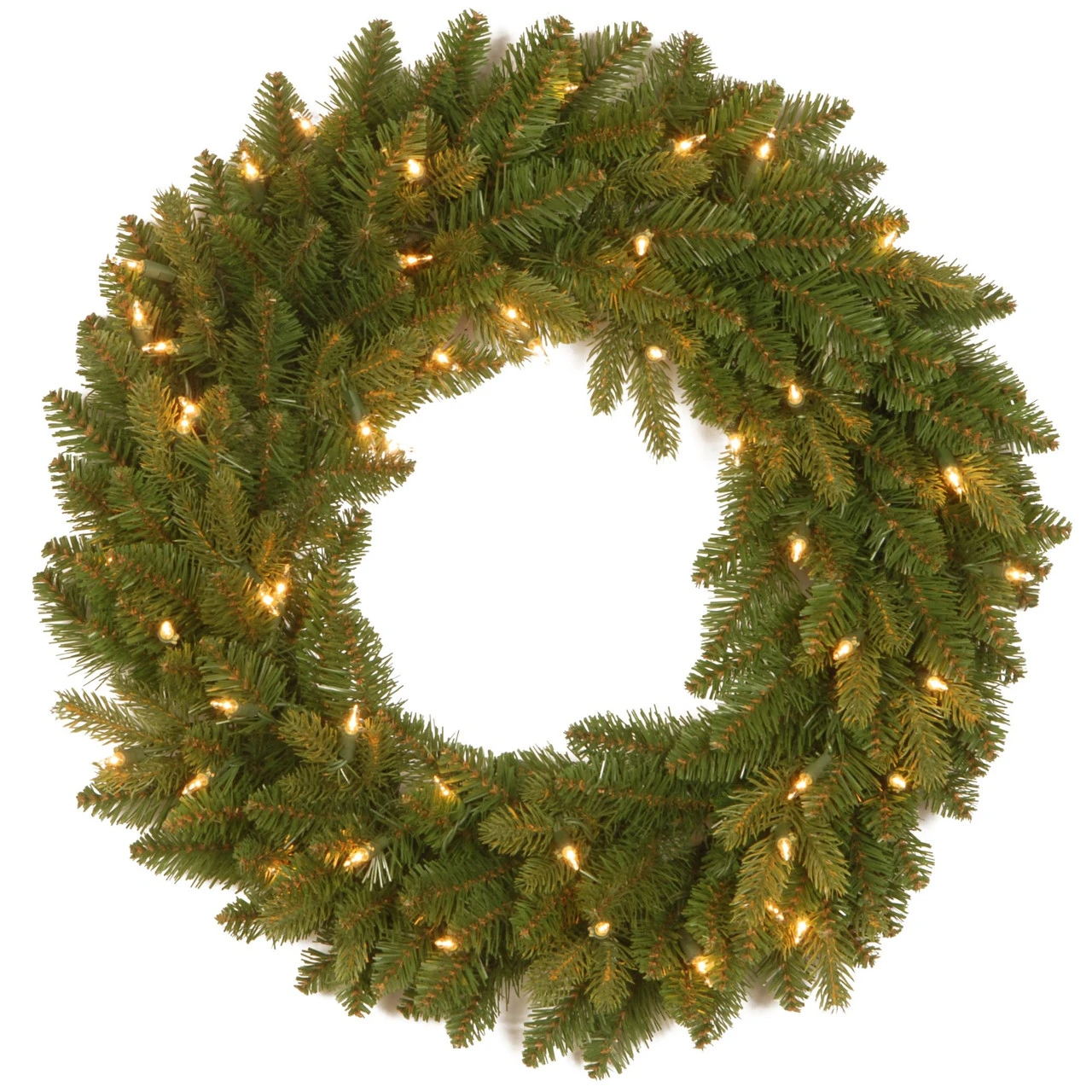 24” Pre-Lit Avalon Spruce Christmas Wreath - Clear Lights 3 24” Pre-Lit Avalon Spruce Christmas Wreath - Clear Lights