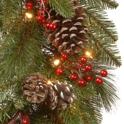 30" Pre-Lit Bristle Berry Battery Operated Artificial Christmas Wreath - Warm White LED Lights 7 30" Pre-Lit Bristle Berry Battery Operated Artificial Christmas Wreath - Warm White LED Lights -Christmas Decoration Store dnat pebb3 300 24wb1 3 02058.1667570725