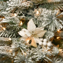 6' Pre-Lit Slim Frosted Colonial Artificial Half Wall Christmas Tree - Clear Lights -Christmas Decoration Store dnat peco8 362 6h 3 13964.1667569299