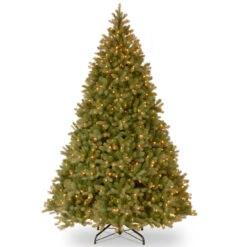 10โ Pre-Lit Downswept Fir Artificial Christmas Tree - Clear Lights
