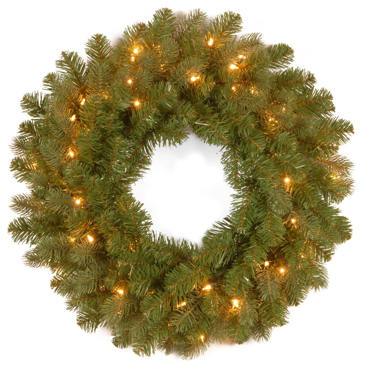 Pre-Lit Downswept Douglas Christmas Wreath - 24-Inch, LED Lights 3 Pre-Lit Downswept Douglas Christmas Wreath - 24-Inch, LED Lights