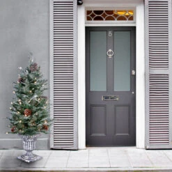 4' Pre-lit Potted Frosted Spruce Entrance Artificial Christmas Tree – Clear Lights 7 4' Pre-lit Potted Frosted Spruce Entrance Artificial Christmas Tree – Clear Lights -Christmas Decoration Store dnat pefm3 306 40 3 21710.1667578069