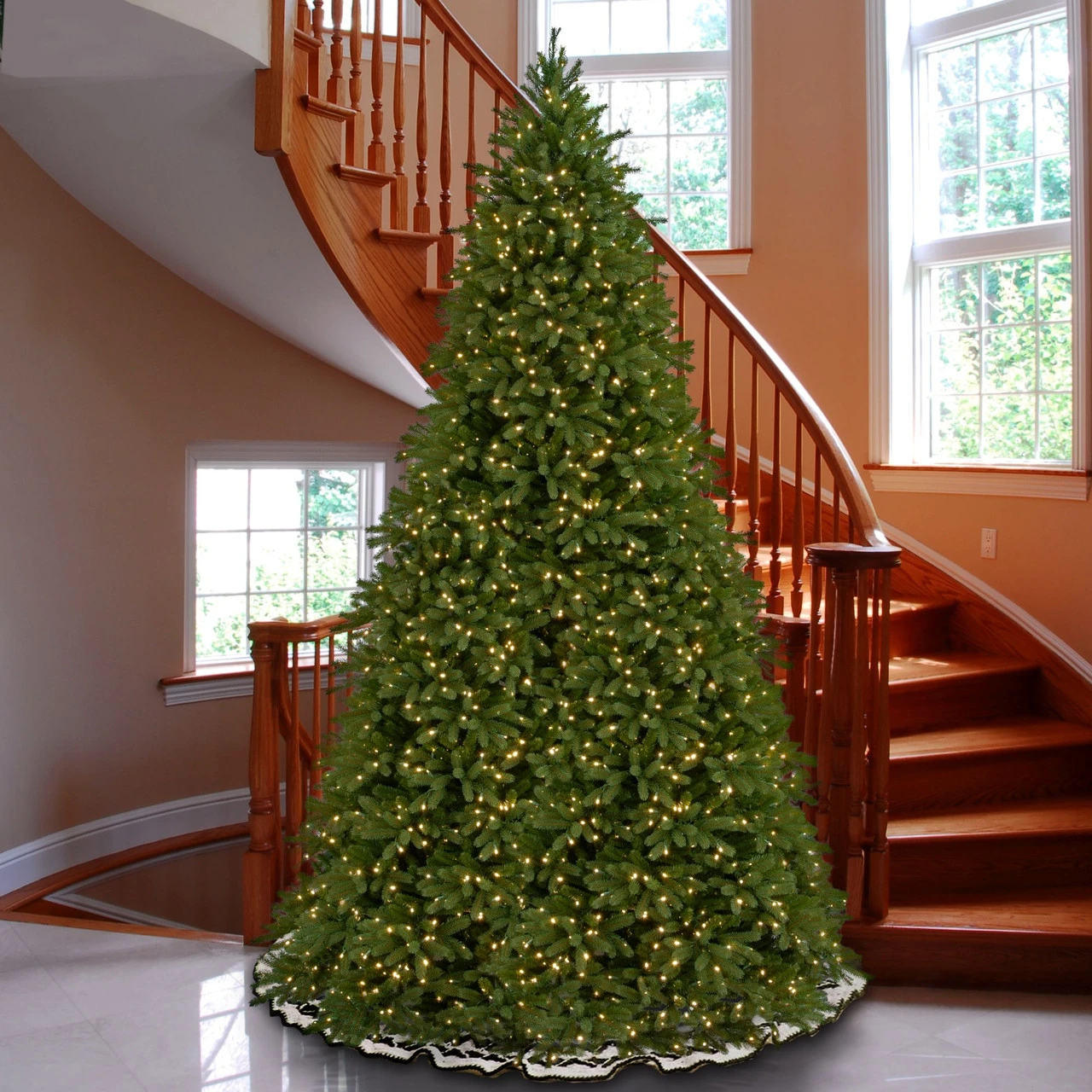 12’ Pre-Lit Jersey Fraser Artificial Christmas Tree - Clear Lights 4 12’ Pre-Lit Jersey Fraser Artificial Christmas Tree - Clear Lights - Image 2