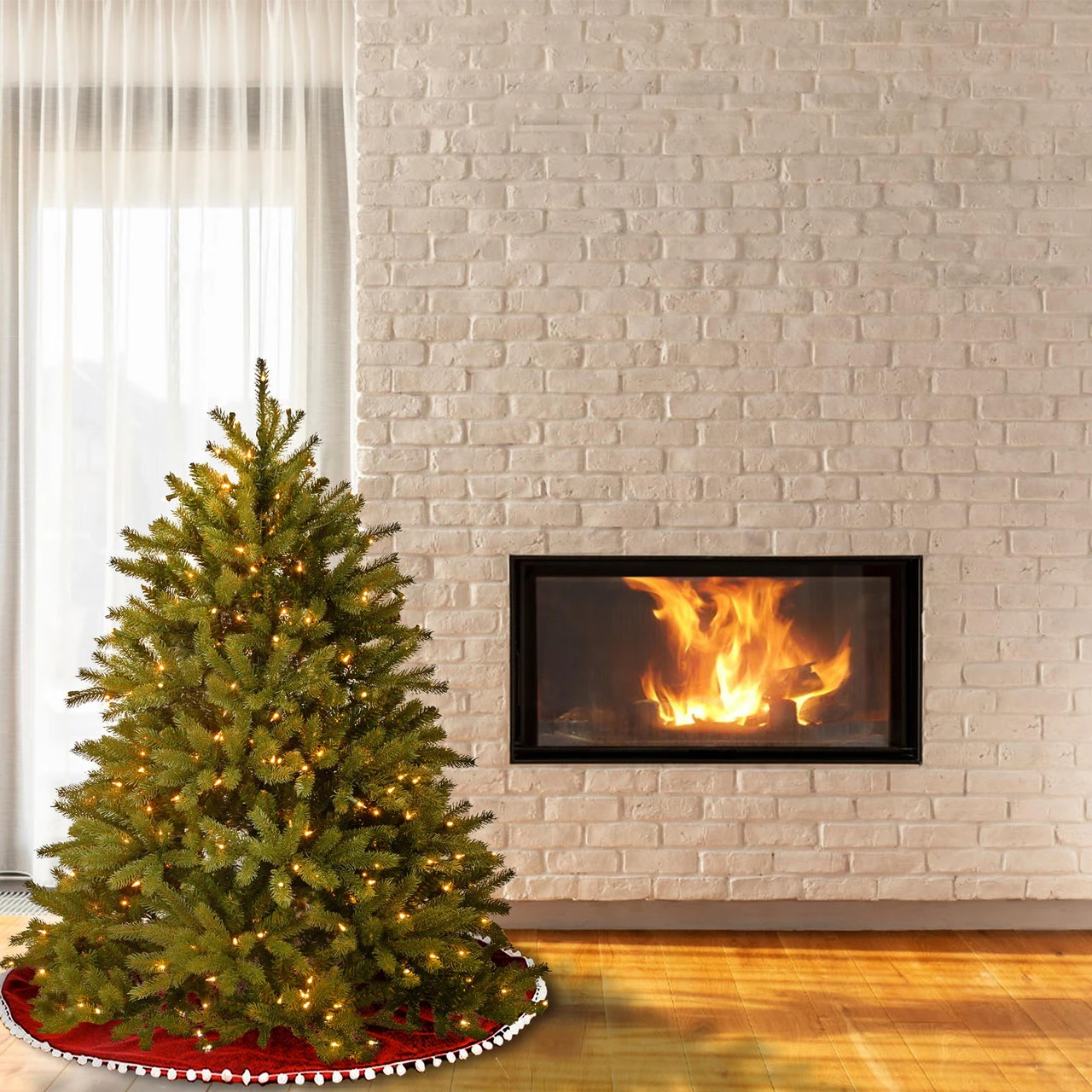 4.5’ Pre-Lit Jersey Fraser Fir Artificial Christmas Tree - Clear Lights 4 4.5’ Pre-Lit Jersey Fraser Fir Artificial Christmas Tree - Clear Lights - Image 2