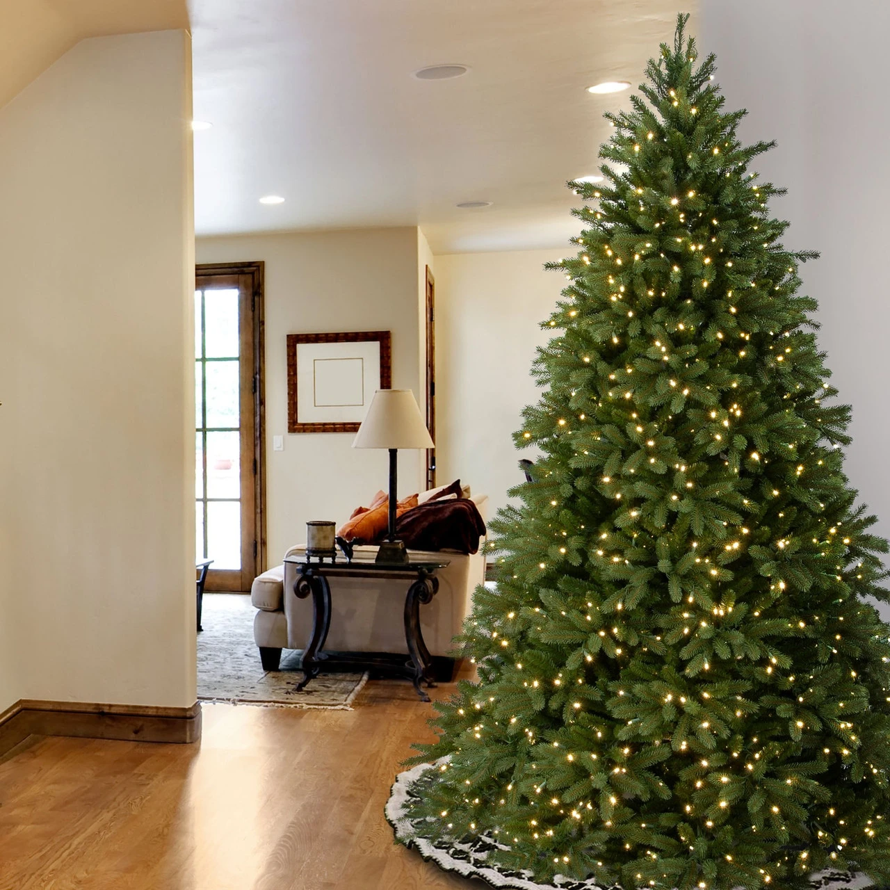 9’ Pre-Lit Jersey Fraser Fir Artificial Christmas Tree - Clear Lights 4 9’ Pre-Lit Jersey Fraser Fir Artificial Christmas Tree - Clear Lights - Image 2
