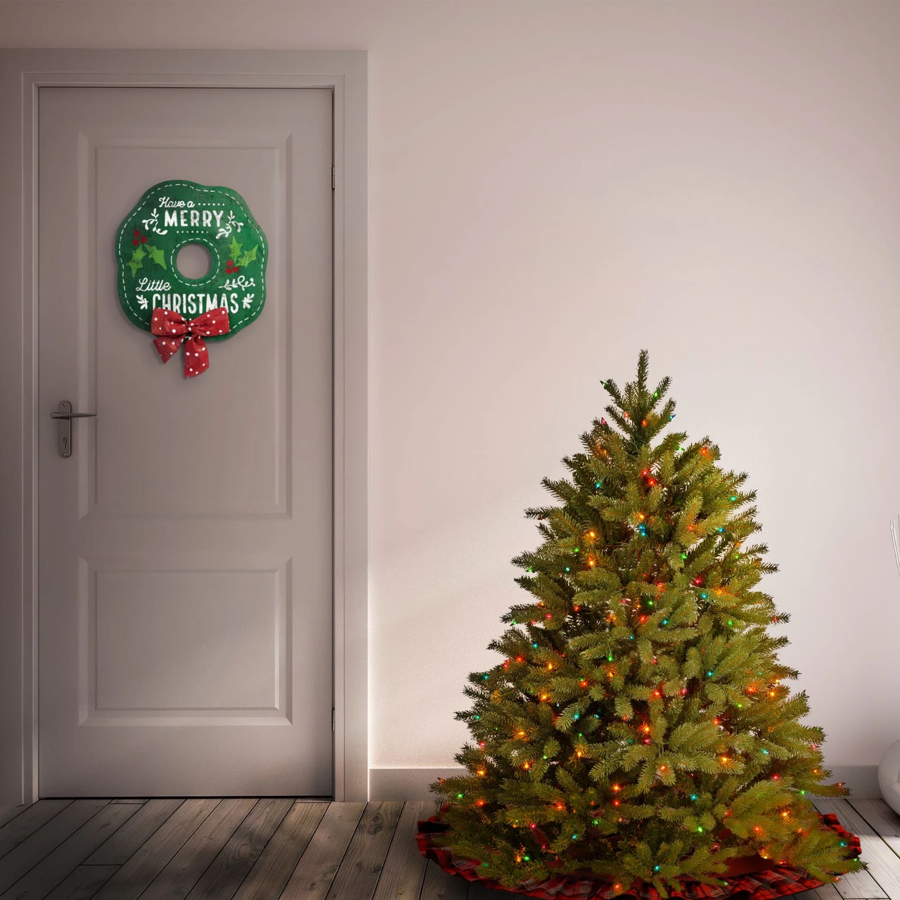 4.5’ Pre-Lit Jersey Fraser Fir Artificial Christmas Tree - Multi-Color Lights 4 4.5’ Pre-Lit Jersey Fraser Fir Artificial Christmas Tree - Multi-Color Lights - Image 2