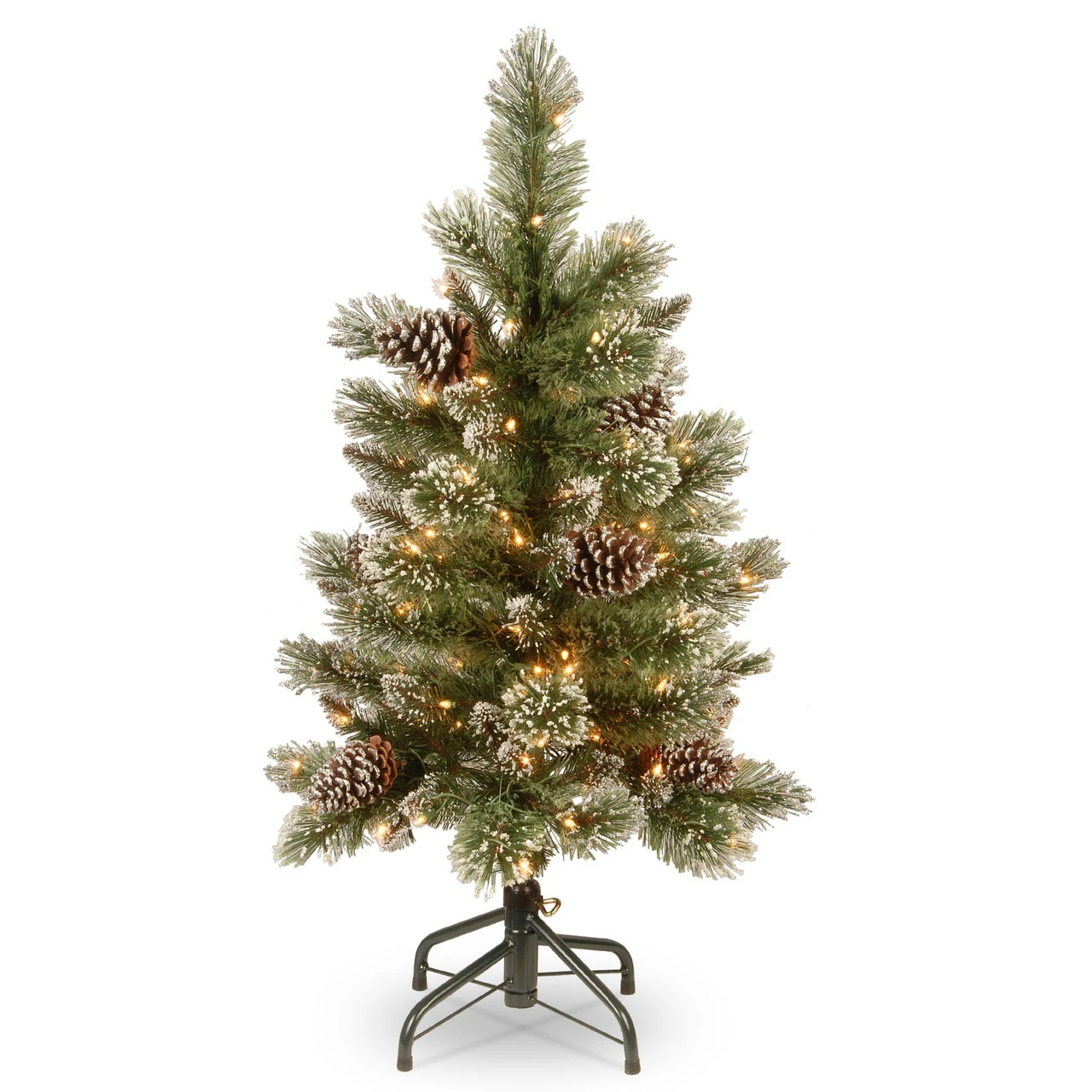 3’ Pre-Lit Glittering Pine Pencil Slim Artificial Christmas Tree - Clear Lights 3 3’ Pre-Lit Glittering Pine Pencil Slim Artificial Christmas Tree - Clear Lights