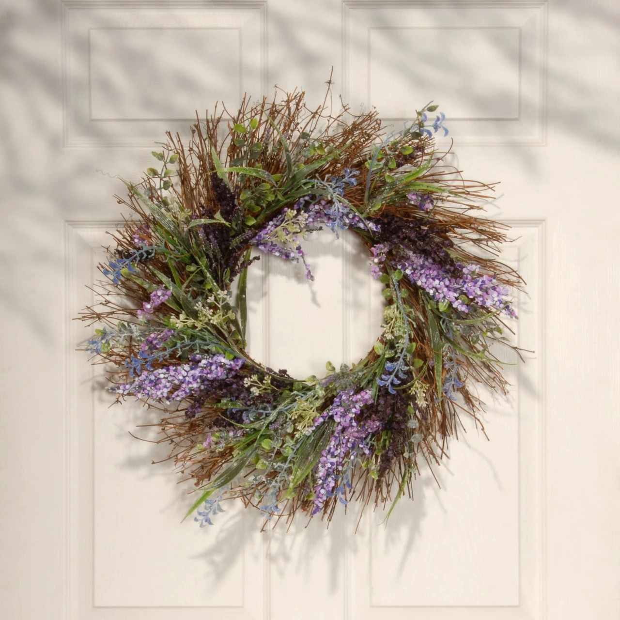 Mixed Leaf Spring Artificial Wreath - 22-Inch, Unlit 6 Mixed Leaf Spring Artificial Wreath - 22-Inch, Unlit - Image 4