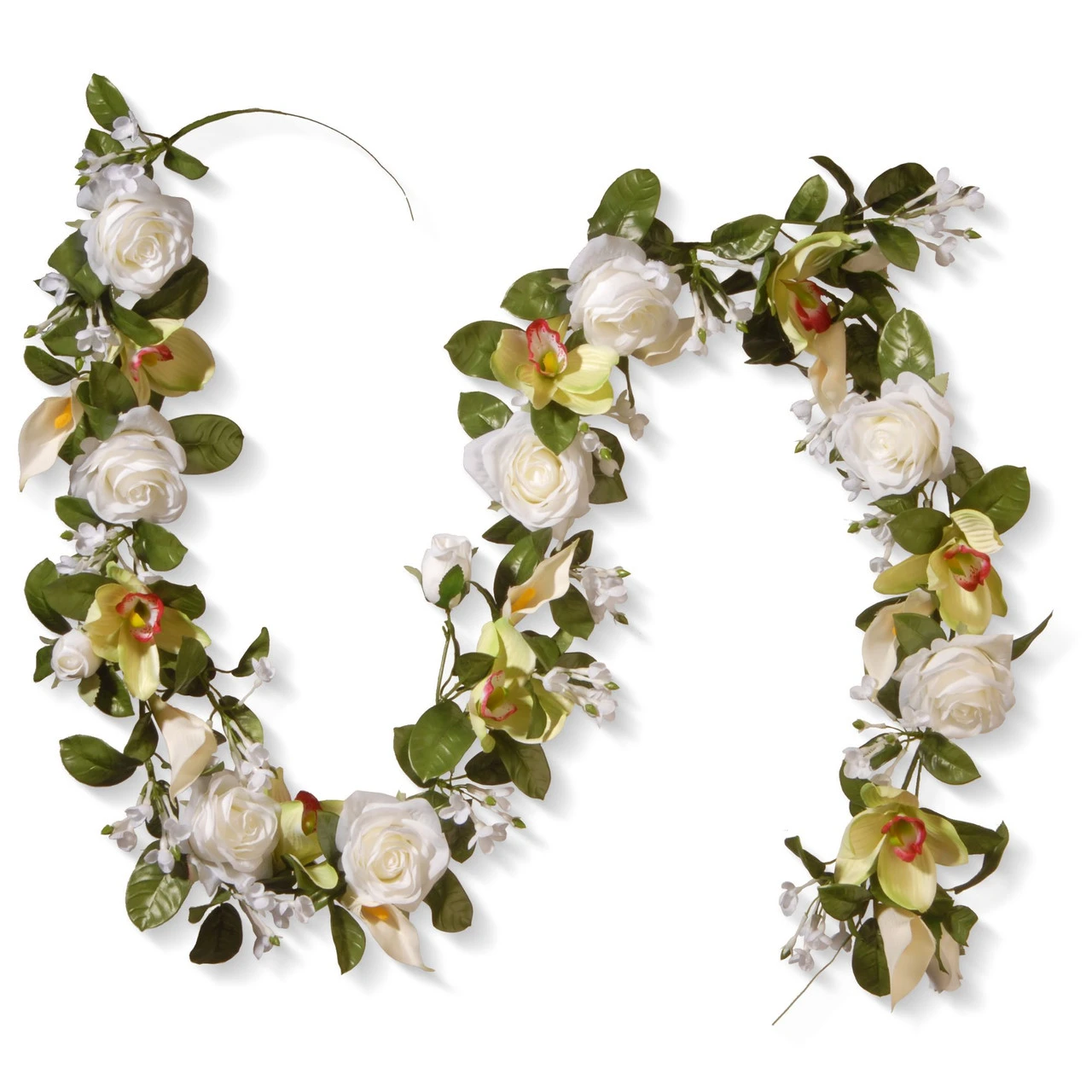 72" White Rose & Calla Lily Garland 3 72" White Rose & Calla Lily Garland