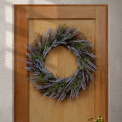 Lavender Artificial Wreath - 24-Inch 9 Lavender Artificial Wreath - 24-Inch -Christmas Decoration Store dnat ras hy27524w l1 4 23032.1667642205