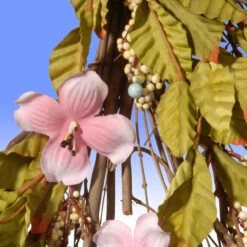 Pink Dogwood Artificial Flower Wreath - 22-Inch -Christmas Decoration Store dnat ras sam6309 3 21679.1667530501