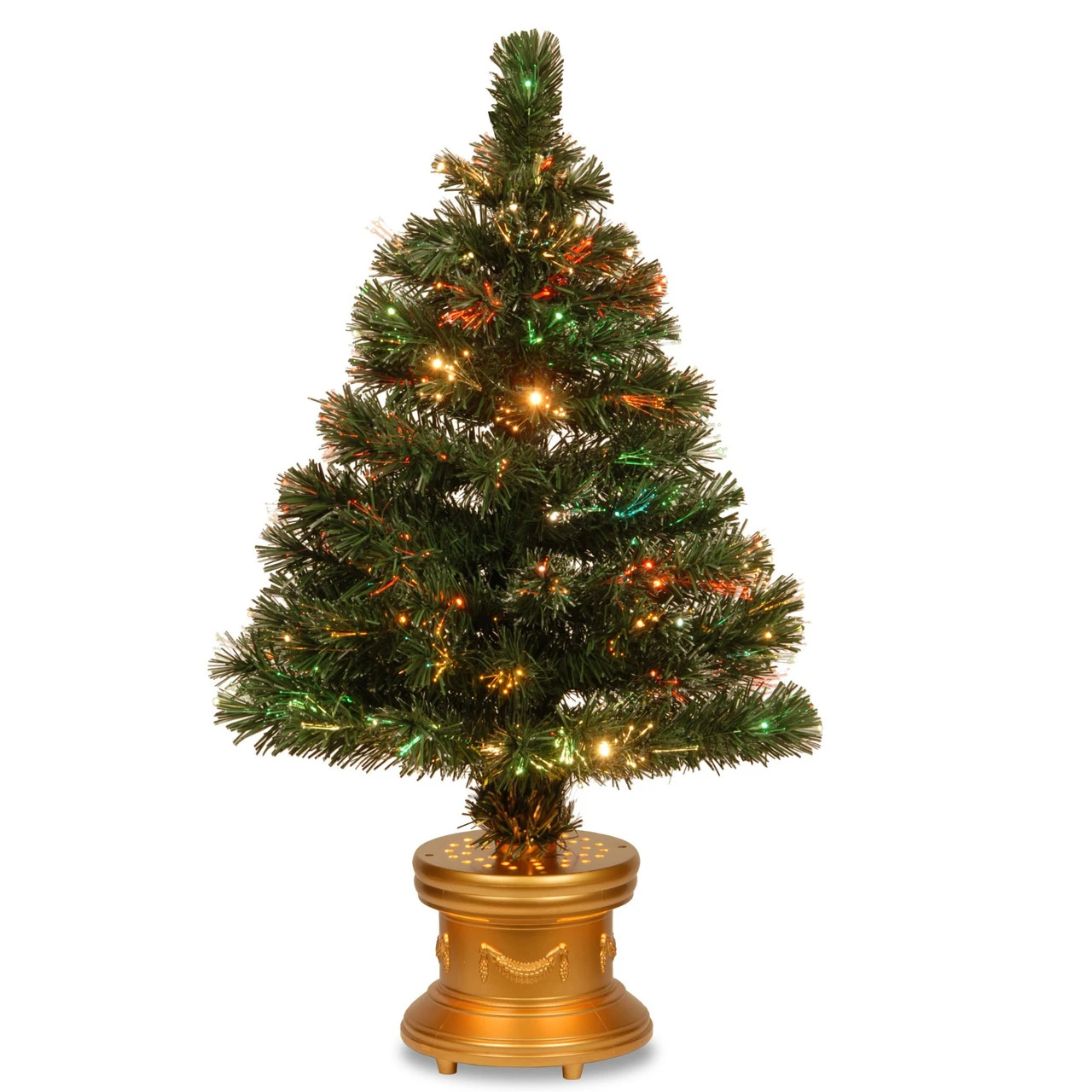 2.5' Pre-Lit Medium Fiber Optic Artificial Christmas Tree - Multicolor LED Lights 3 2.5' Pre-Lit Medium Fiber Optic Artificial Christmas Tree - Multicolor LED Lights