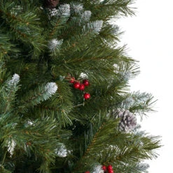 7.5' Pre-Lit Medium Mixed Spruce Artificial Christmas Tree With Frosted Branches - Clear Lights 13 7.5' Pre-Lit Medium Mixed Spruce Artificial Christmas Tree With Frosted Branches - Clear Lights -Christmas Decoration Store dnhhf 307360 5 02207.1667662860