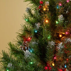 4.5' Pre-Lit Full Mixed Spruce Artificial Christmas Tree With Frosted Branches - Multicolor Lights 10 4.5' Pre-Lit Full Mixed Spruce Artificial Christmas Tree With Frosted Branches - Multicolor Lights -Christmas Decoration Store dnhhf 307367 3 73119.1667678360