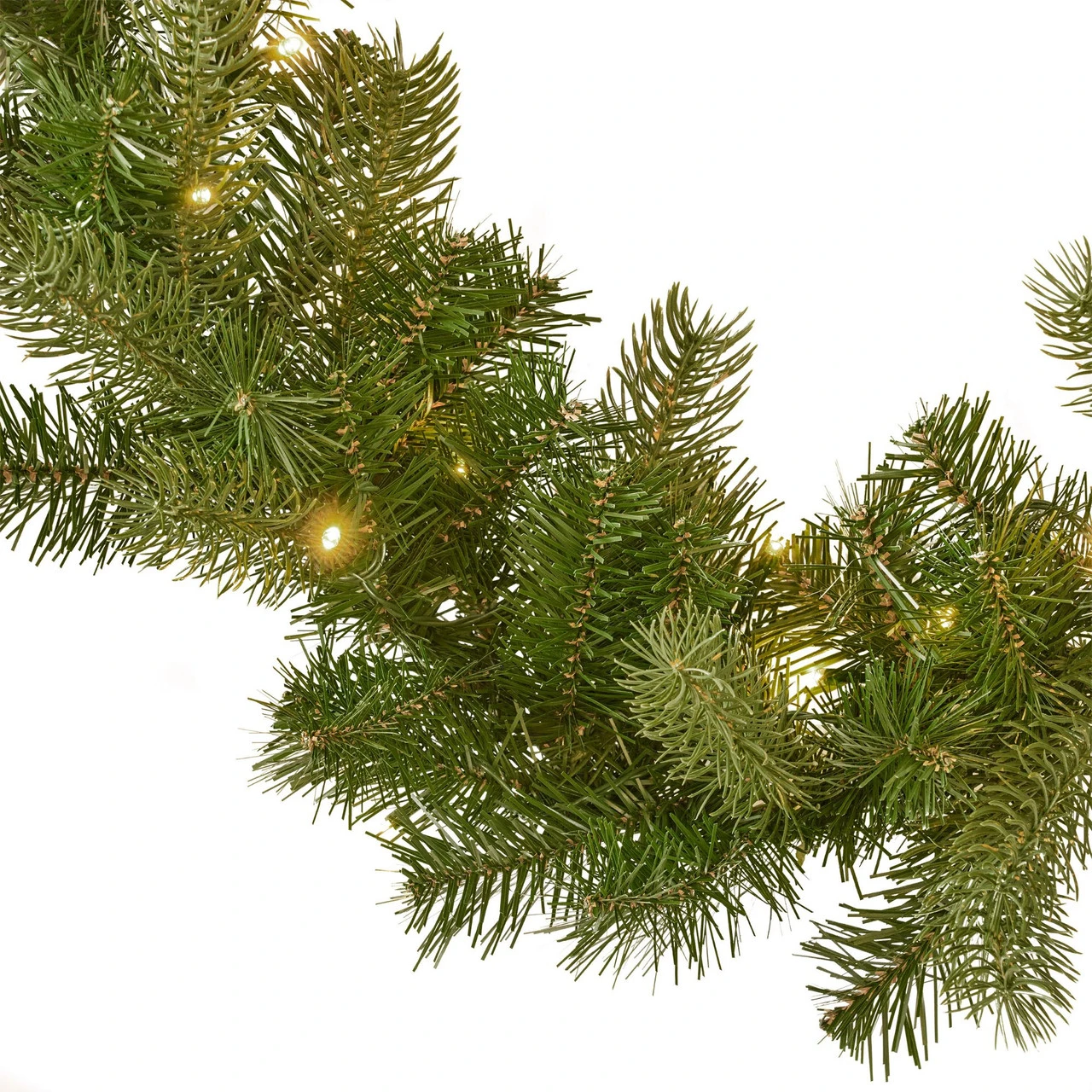 9' X 10" Pre-Lit Mixed Spruce Artificial Christmas Garland - Warm White LED Lights 7 9' X 10" Pre-Lit Mixed Spruce Artificial Christmas Garland - Warm White LED Lights - Image 5