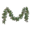 9' Mixed Spruce Pre-Lit Clear LED Artificial Christmas Garland With Frosted Branches And Red Berries 2 9' Mixed Spruce Pre-Lit Clear LED Artificial Christmas Garland With Frosted Branches And Red Berries -Christmas Decoration Store dnhhf 307392 01 57150.1667487253