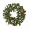 24" Mixed Spruce Christmas Wreath W/50 Warm White LED Lights, Frosted Branches, Red Berries And Pine 2 24" Mixed Spruce Christmas Wreath W/50 Warm White LED Lights, Frosted Branches, Red Berries And Pine -Christmas Decoration Store dnhhf 307396 1 96010.1667576780