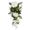 28" Hydrangea Artificial Spring Teardrop Swag - Unlit -Christmas Decoration Store dnnl204782 1 85555.1681814273