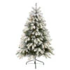 5’ Pre-Lit Flocked South Carolina Artificial Christmas Tree, Clear LED Lights 2 5’ Pre-Lit Flocked South Carolina Artificial Christmas Tree, Clear LED Lights -Christmas Decoration Store dnnl20t1875 1 41416.1681393419