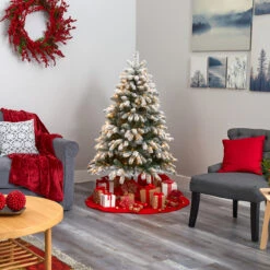 5’ Pre-Lit Flocked South Carolina Artificial Christmas Tree, Clear LED Lights 11 5’ Pre-Lit Flocked South Carolina Artificial Christmas Tree, Clear LED Lights -Christmas Decoration Store dnnl20t1875 3 88135.1681393420