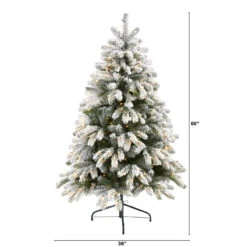 5’ Pre-Lit Flocked South Carolina Artificial Christmas Tree, Clear LED Lights 13 5’ Pre-Lit Flocked South Carolina Artificial Christmas Tree, Clear LED Lights -Christmas Decoration Store dnnl20t1875 5 85297.1681393421