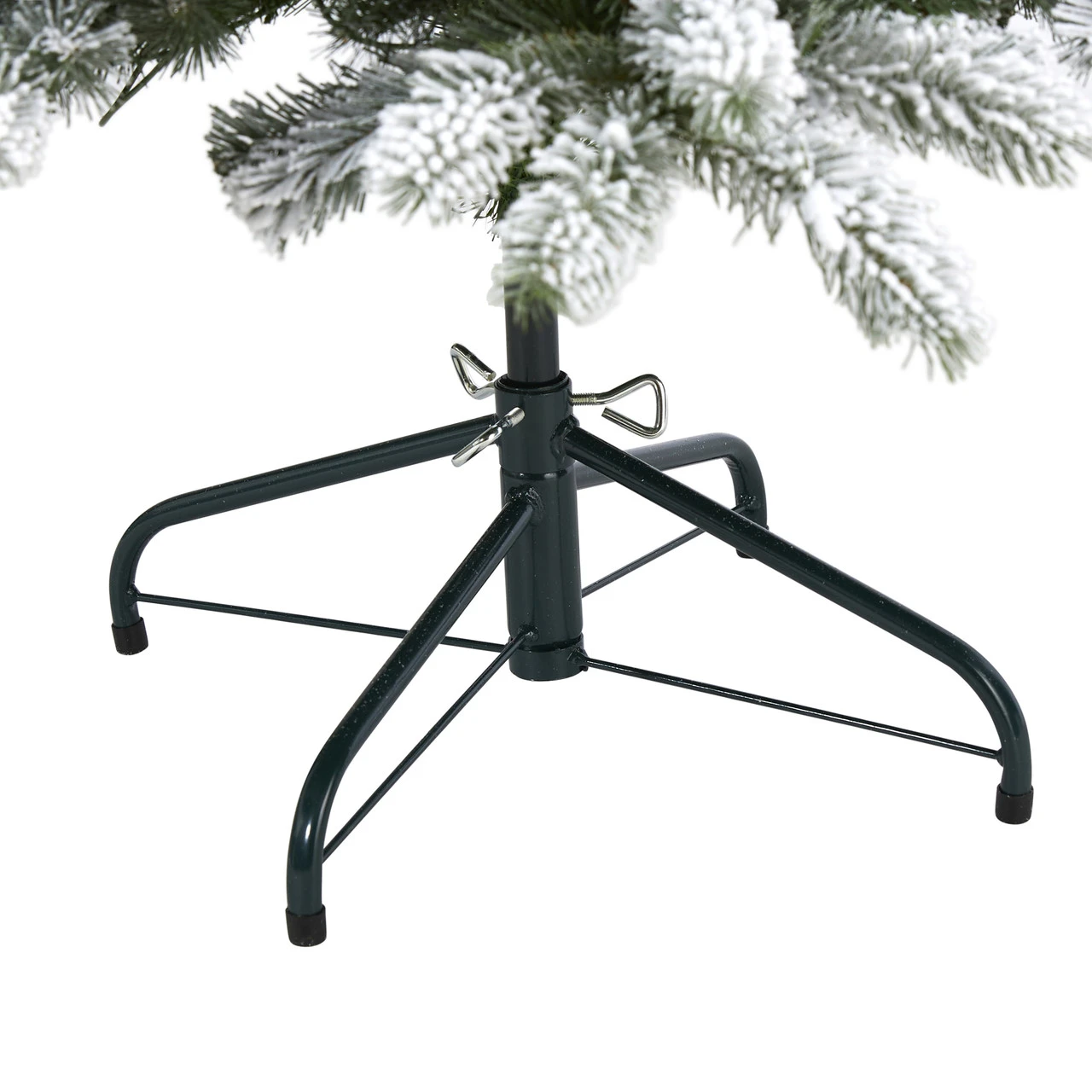 5’ Pre-Lit Flocked South Carolina Artificial Christmas Tree, Clear LED Lights 9 5’ Pre-Lit Flocked South Carolina Artificial Christmas Tree, Clear LED Lights - Image 7