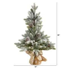 2' Potted Flocked Artificial Christmas Tree With Pinecones, Unlit 15 2' Potted Flocked Artificial Christmas Tree With Pinecones, Unlit -Christmas Decoration Store dnnl20t1986 7 08347.1681393426