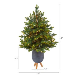 3.5’ Pre-Lit Potted North Carolina Fir Artificial Christmas Tree, Clear Lights 10 3.5’ Pre-Lit Potted North Carolina Fir Artificial Christmas Tree, Clear Lights -Christmas Decoration Store dnnl20t2325 3 02332.1680571145