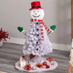 4’ Snowman Artificial Christmas Tree, Unlit -Christmas Decoration Store dnnl20t3039 3 50713.1681393346