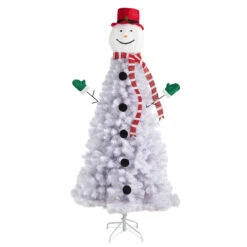 6.5’ Snowman Artificial Christmas Tree, Unlit