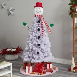 6.5’ Snowman Artificial Christmas Tree, Unlit -Christmas Decoration Store dnnl20t3041 3 39129.1681393341