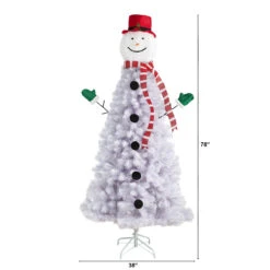 6.5’ Snowman Artificial Christmas Tree, Unlit -Christmas Decoration Store dnnl20t3041 4 49963.1681393341