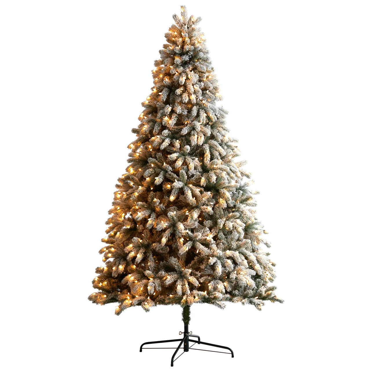 9' Pre-Lit South Carolina Spruce Flocked Artificial Christmas Tree, Clear LED Lights 3 9' Pre-Lit South Carolina Spruce Flocked Artificial Christmas Tree, Clear LED Lights