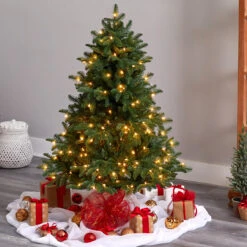 5’ Pre-Lit Flocked North Carolina Fir Artificial Christmas Tree, Warm White Lights 11 5’ Pre-Lit Flocked North Carolina Fir Artificial Christmas Tree, Warm White Lights -Christmas Decoration Store dnnl20t3337 2 24248.1680557237