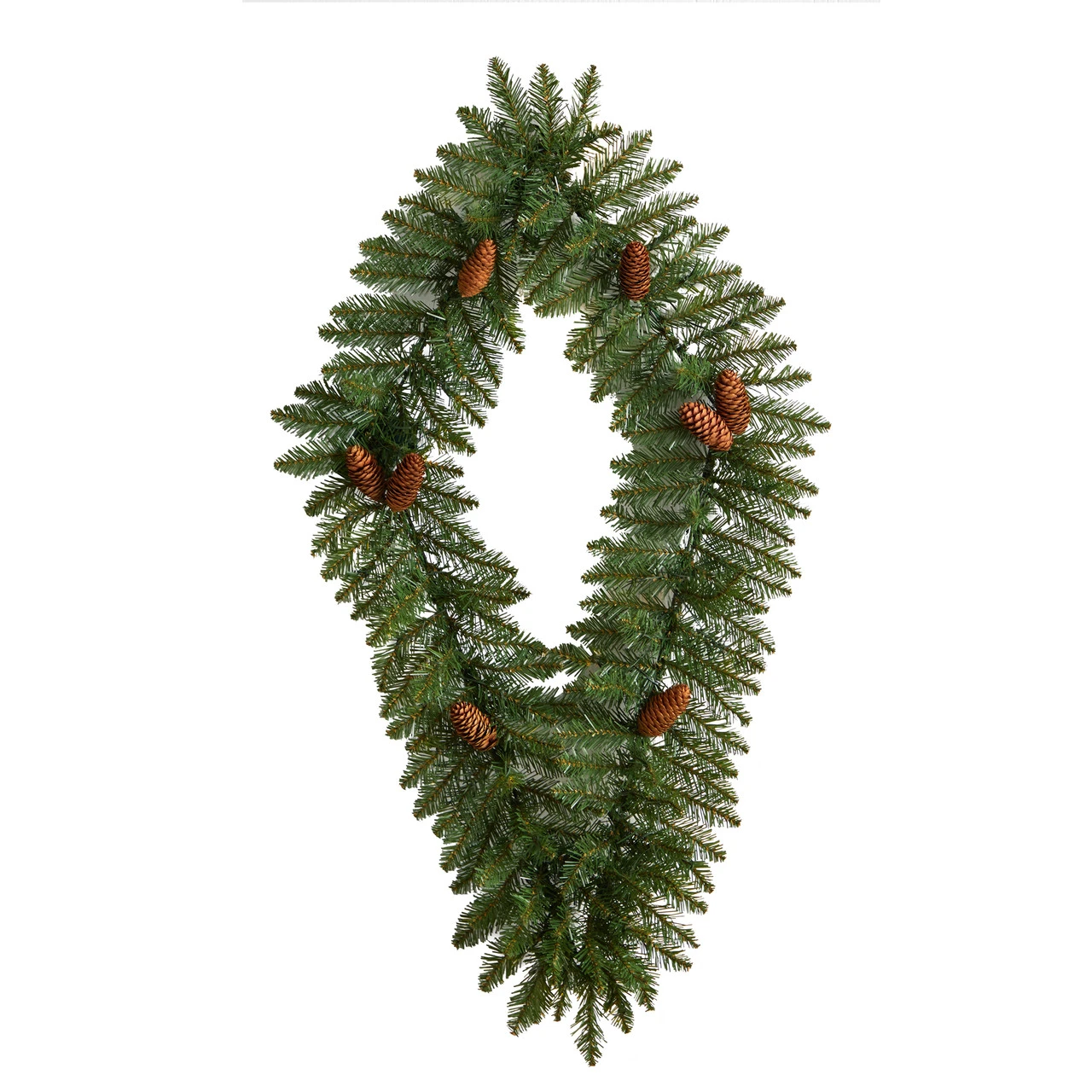 Pre-Lit Pinecone Artificial Diamond Christmas Wreath, 36-Inch, Clear LED Lights 4 Pre-Lit Pinecone Artificial Diamond Christmas Wreath, 36-Inch, Clear LED Lights - Image 2