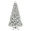 6' Flocked Virginia Pine Artificial Christmas Tree With Stand, Unlit -Christmas Decoration Store dpul 0998 tf60 1 30638.1668756830