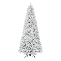 9' Flocked Virginia Pine Artificial Christmas Tree, Unlit