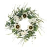 24" Vibrant Puleo International Artificial Sunflower And Hydrangea Floral Spring Wreath