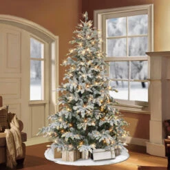 7.5' Pre-lit Flocked Aspen Green Fir Artificial Christmas Tree, Color Select LED Lights 8 7.5' Pre-lit Flocked Aspen Green Fir Artificial Christmas Tree, Color Select LED Lights -Christmas Decoration Store dpul apgf 75ld6 3 67899.1688168073