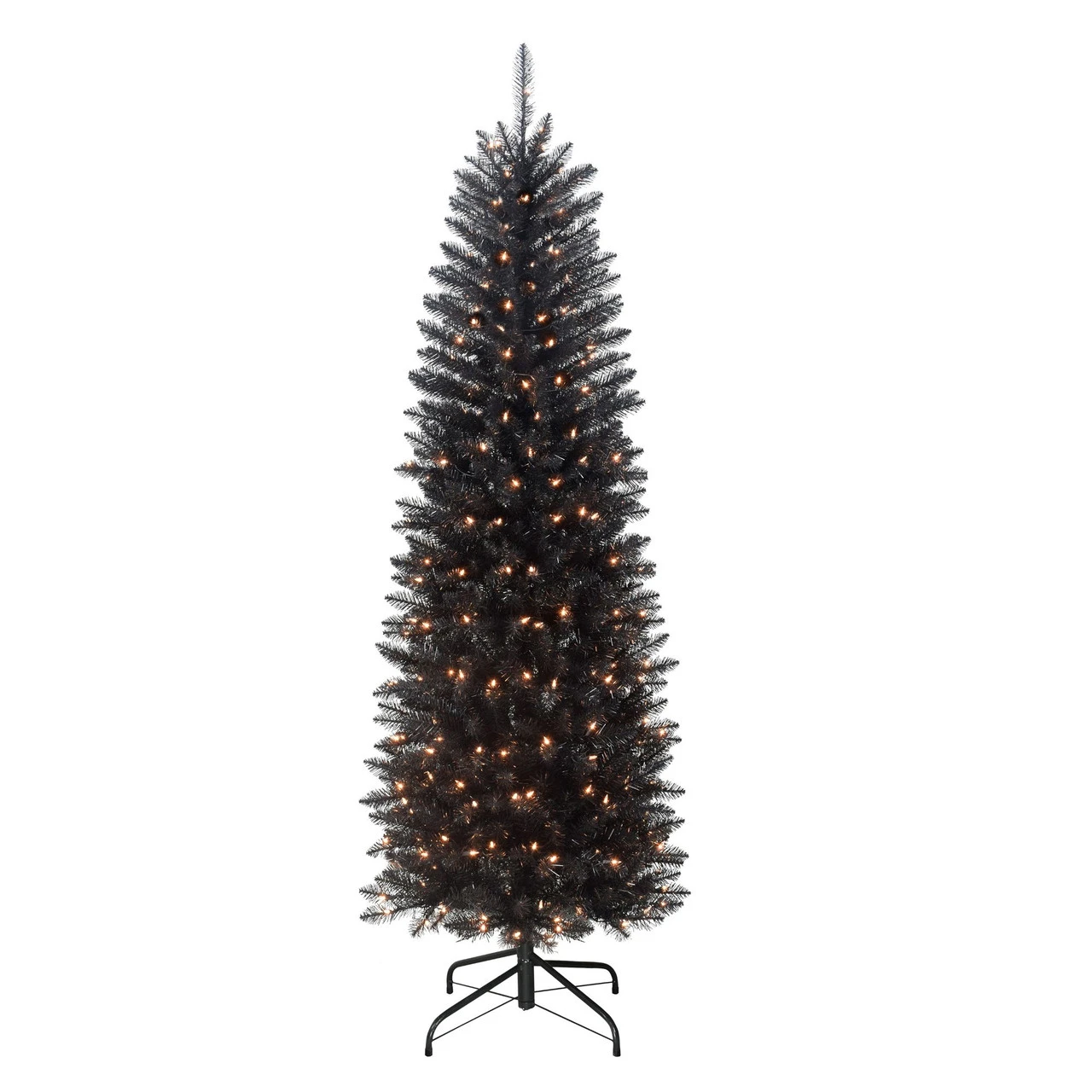 6.5' Pre-Lit Pencil Fraser Fir Artificial Christmas Tree, Clear Lights 3 6.5' Pre-Lit Pencil Fraser Fir Artificial Christmas Tree, Clear Lights