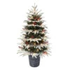 4.5' Pre-lit Potted Flocked Halifax Fir Medium Artificial Christmas Tree, Clear Lights 1 4.5' Pre-lit Potted Flocked Halifax Fir Medium Artificial Christmas Tree, Clear Lights -Christmas Decoration Store dpul hx pt45c07 1 72240.1688545613