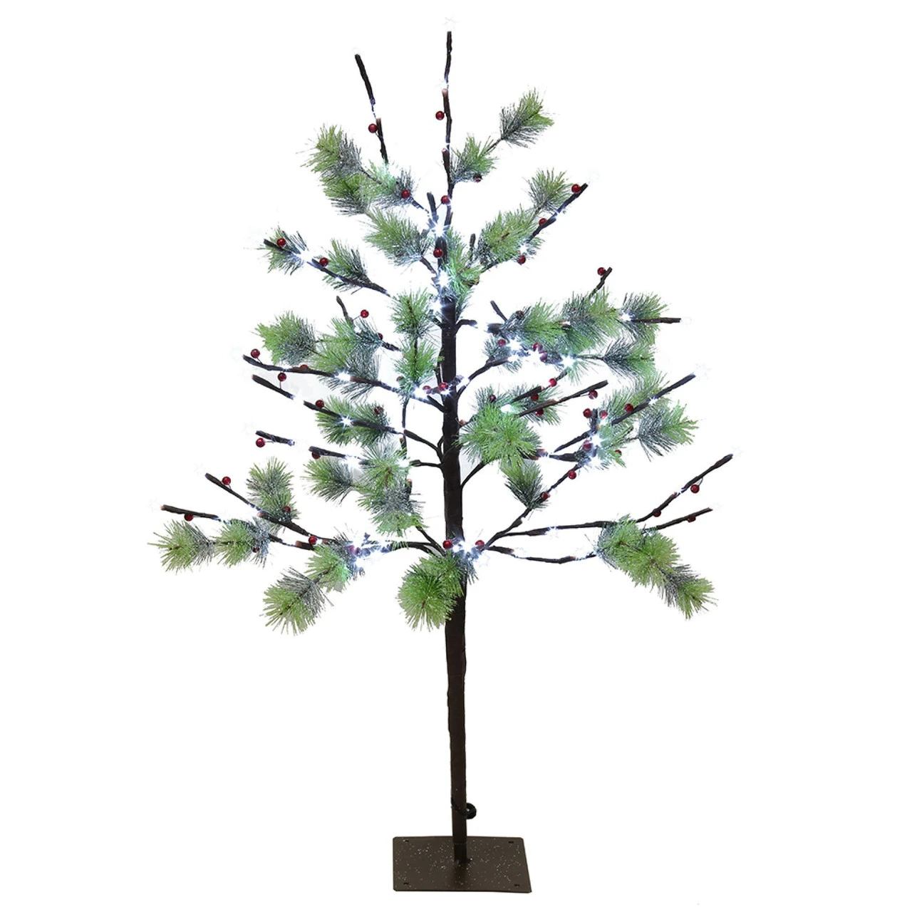 3ft Pre-Lit Pencil Fir Artificial Christmas Tree - Twinkling Warm White LED Lights 3 3ft Pre-Lit Pencil Fir Artificial Christmas Tree - Twinkling Warm White LED Lights