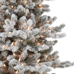 4.5' Pre-lit Flocked Downswept Douglas Fir Full Artificial Christmas Tree, Clear Lights 7 4.5' Pre-lit Flocked Downswept Douglas Fir Full Artificial Christmas Tree, Clear Lights -Christmas Decoration Store dpul rmddf 45qc25 2 16356.1688545008