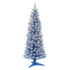 4.5' Pre-Lit Pencil Flocked Blue Artificial Christmas Tree, Clear Lights 2 4.5' Pre-Lit Pencil Flocked Blue Artificial Christmas Tree, Clear Lights -Christmas Decoration Store dpul tpf9612 45c1 bl 1 67864.1668756794